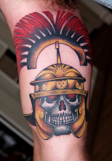 Tattoos - Severed Head tattoos -  Centurion Skull